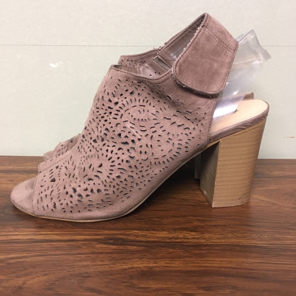 Big Buddha Brown Laser-cut Heeled Sandals 9